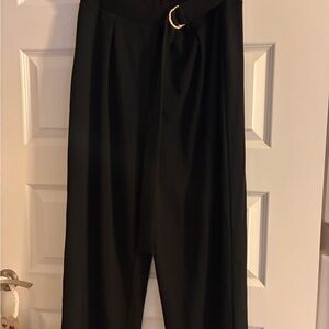 H&M Black Wide Leg Pants with Belt